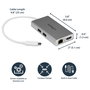StarTech.com Adaptador Multipuertos USB-C con HDMI 4K y Ethernet Gigabit, Blanco