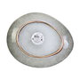 Home Deco Factory Plato Gres Arena 22 cm Colección Natural - Plato de Piedra Irregular para Mesa 22x18 cm