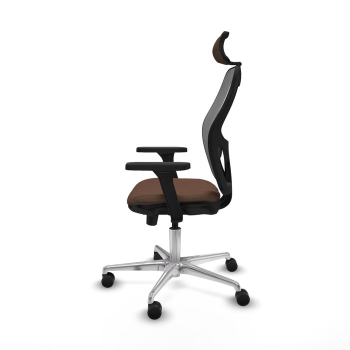PIQUERAS Y CRESPO Silla de oficina Jorquera con mecanismo Sincro/Traslack Marrón y Gris