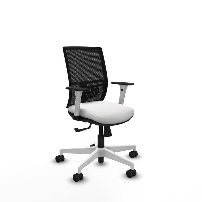 PIQUERAS Y CRESPO Silla de oficina Yunquera con mecanismo Sincro, Blanco y Negro PIQUERAS Y CRESPO Silla de oficina Yunquera con mecanismo Sincro, Blanco y Negro