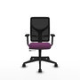 PIQUERAS Y CRESPO Silla de oficina Motilla con mecanismo Sincro/Traslack, Morado y Negro