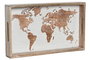 DKD Home Decor Bandeja Decorativa Mango Mapamundi Marrón