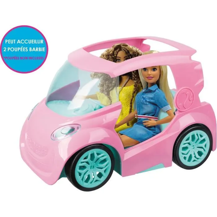 Vehículo radiocontrol - Mondo Motors - Sonidos y luces - Barbie DJ Express Deluxe - Coche con remolque/escenario musical - 50cm