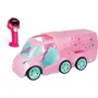 Vehículo radiocontrol - Mondo Motors - Sonidos y luces - Barbie DJ Express Deluxe - Coche con remolque/escenario musical - 50cm