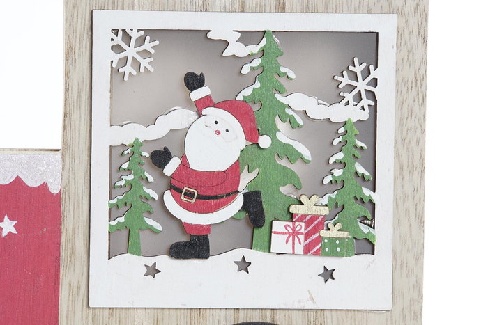 DKD Home Decor Tren Decoración Luminosa Navidad Tradicional Natural Rojo 2 x 17.5 x 24 cm (6 Unidades) DKD Home Decor Tren Decoración Luminosa Navidad Tradicional Natural Rojo 2 x 17.5 x 24 cm (6 Unidades)