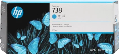 HP 738 Cartucho de Tinta Cian 300ml XL