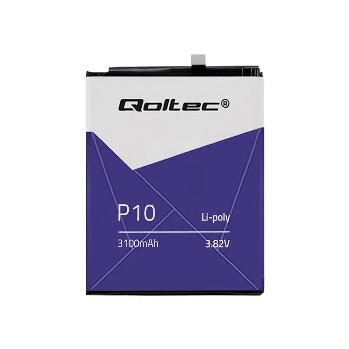 Qoltec 52094 Batería de Recambio para Smartphone Huawei P10, 3100 mAh Azul y Blanco, Li-Polymer