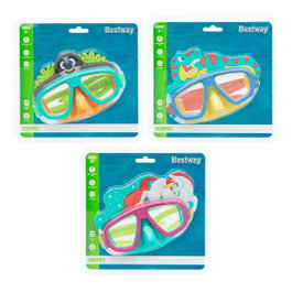 Bestway Máscara de Buceo Infantil con Correa Anatómica Multicolor