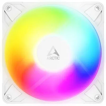 Arctic P12 Pro Reverse A-RGB Ventilador 12cm Blanco Flujo de Aire Invertido para Entrada de Aire PWM 3000 rpm 73 cfm 4.5 mm H2O FDB PST 6 años garantía