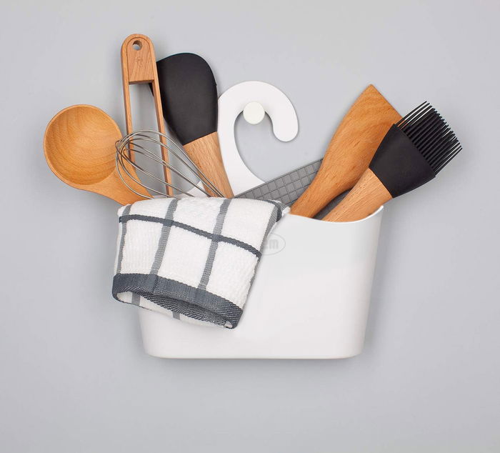 Inde Cesta Multiusos Plástico para Ducha 26 cm Largo x 8.5 cm Ancho x 14.5 cm Alto (12 Unidades)