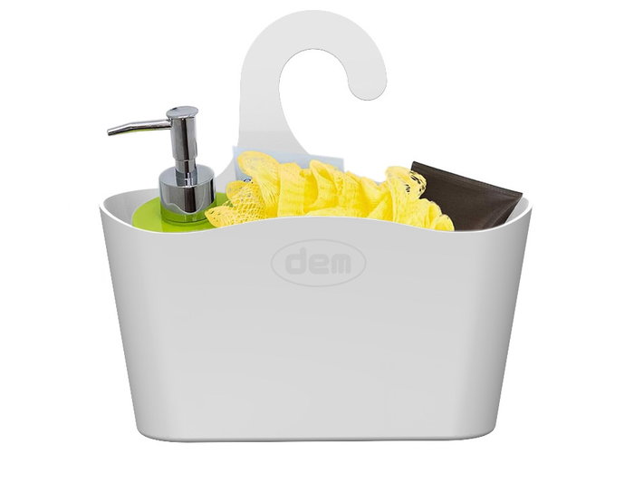 Inde Cesta Multiusos Plástico para Ducha 26 cm Largo x 8.5 cm Ancho x 14.5 cm Alto (12 Unidades)