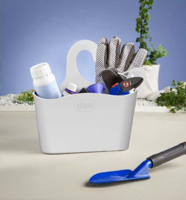 Inde Cesta Multiusos Plástico para Ducha 26 cm Largo x 8.5 cm Ancho x 14.5 cm Alto (12 Unidades)