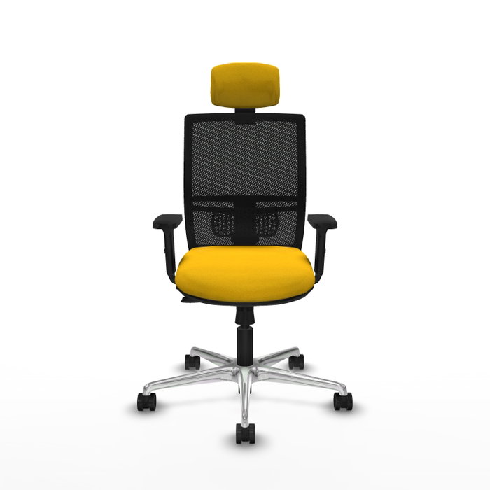 PIQUERAS Y CRESPO Silla de oficina Yunquera con mecanismo Sincro/Traslack, Amarillo y Negro PIQUERAS Y CRESPO Silla de oficina Yunquera con mecanismo Sincro/Traslack, Amarillo y Negro