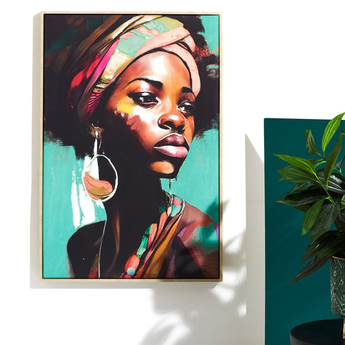 Home Deco Factory Cuadro Decorativo Mujer A Color Colección Contemporain 60x90 cm
