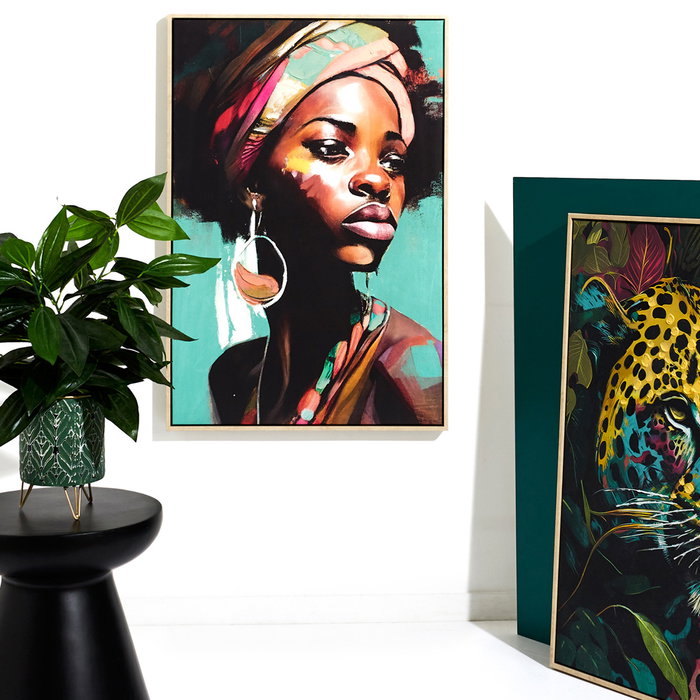 Home Deco Factory Cuadro Decorativo Mujer A Color Colección Contemporain 60x90 cm