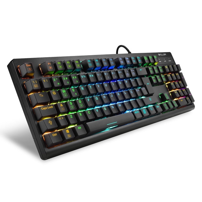 Sharkoon SKILLER SGK30 Teclado Gaming Mecánico RGB Portugués Negro