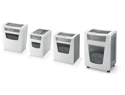 Leitz Destructora de Documentos IQ Slim Home Office, Capacidad Corte 10 Hojas, Partículas, Nivel Seguridad P4, Antiatascos, Silenciosa, Oficina Doméstica