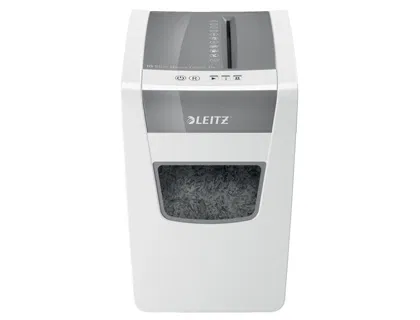 Leitz Destructora de Documentos IQ Slim Home Office, Capacidad Corte 10 Hojas, Partículas, Nivel Seguridad P4, Antiatascos, Silenciosa, Oficina Doméstica