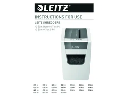 Leitz Destructora de Documentos IQ Slim Home Office, Capacidad Corte 10 Hojas, Partículas, Nivel Seguridad P4, Antiatascos, Silenciosa, Oficina Doméstica