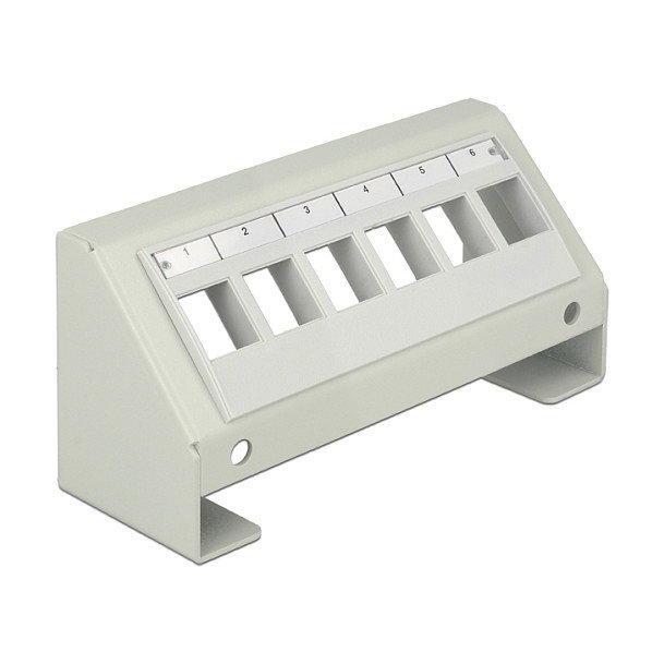 DeLOCK Panel Keystone Multimedia 6 Puertos Gris 86218