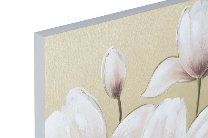 DKD Home Decor Set de 2 Cuadros Lienzo MDF Amapolas 80x80x2,8 cm