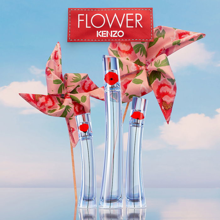 Kenzo Flower by Kenzo Estuche 3 Piezas: Perfume Vaporizador 100 ml + Leche Corporal 75 ml + Perfume 15 ml - Fragancia de Amapola para Mujer