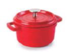 Cocotte Roja Alum.Fundido 10 cm con Tapa