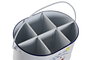 DKD Home Decor Cubo Estilo Mediterráneo Metal Blanco 24.5 x 17 x 13 cm