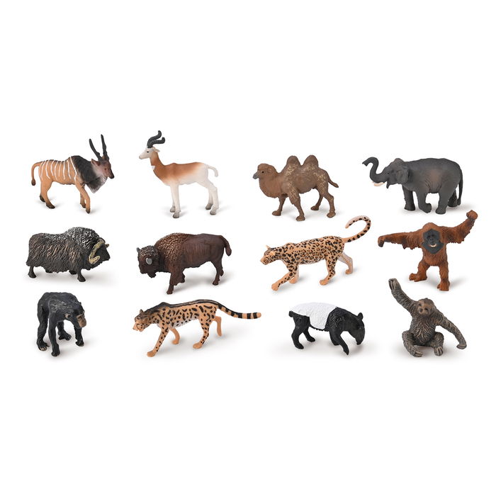 Collecta Tubo Mini Animales Salvajes 2 A1212-C Coleccion 12 Unidades