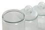DKD Home Decor Set de 3 Botes de Cristal con Cierre Hermético