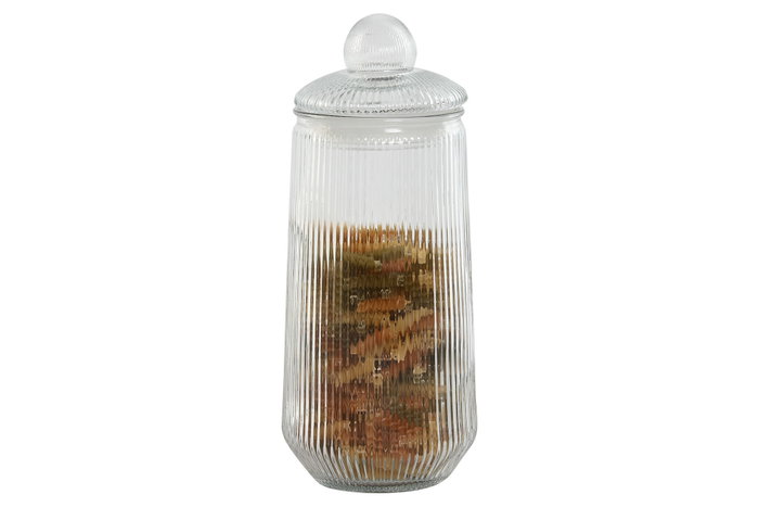 DKD Home Decor Set de 3 Botes de Cristal con Cierre Hermético