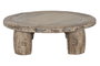 DKD Home Decor Mesa de Centro de Teca Pieza Única Natural 125x125x40 cm
