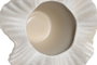 DKD Home Decor Jarrón de Cerámica Ondulado Blanco 30x30x18 cm