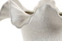 DKD Home Decor Jarrón de Cerámica Ondulado Blanco 30x30x18 cm
