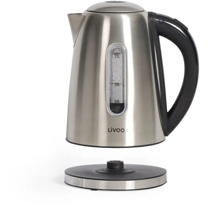 Livoo Hervidor Eléctrico DOD195 Acero Inoxidable 1,7L 2200W Base Giratoria 360°
