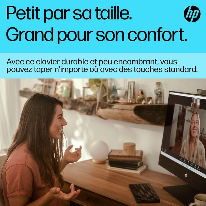HP 355 Teclado Compacto Inalámbrico Multi-dispositivo Portugués para Escritorio y Portátil