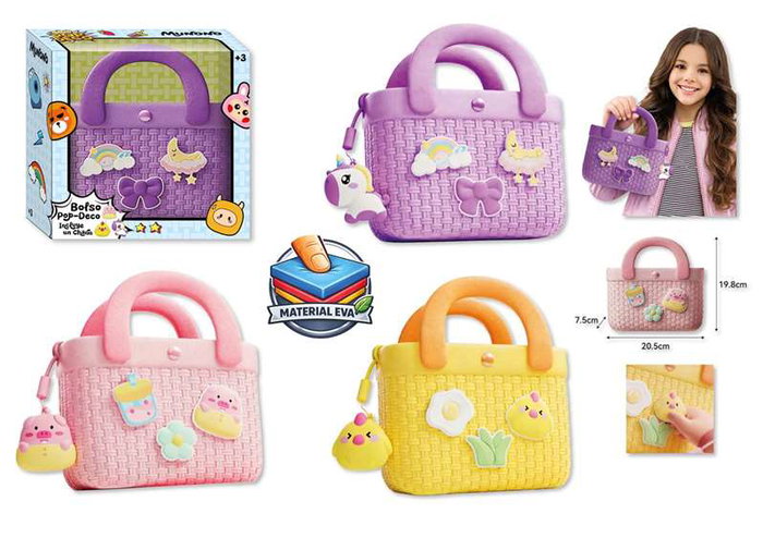 Munono Bolso Pop Deco con charm y doble asa - Modelos surtidos