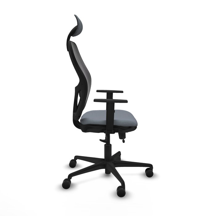 Silla de oficina Jorquera con mecanismo Sincro/Traslack tapizada con Tela color Gris y malla color Negro. Equipada con lumbar 1D, Brazos 1D, Cabecero Fijo y Ruedas 65mm nailon Silla de oficina Jorquera con mecanismo Sincro/Traslack tapizada con Tela color Gris y malla color Negro. Equipada con lumbar 1D, Brazos 1D, Cabecero Fijo y Ruedas 65mm nailon