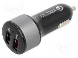 NAVILOCK Cargador de Coche con 2 Puertos USB-A Quick Charge 3.0