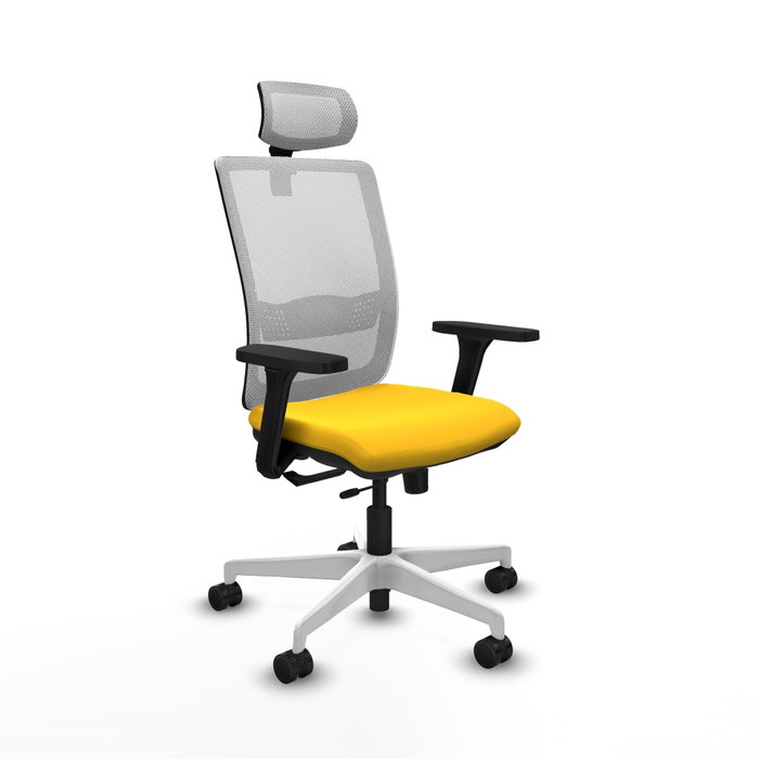 PIQUERAS Y CRESPO Silla de oficina Haches Amarillo y Blanco PIQUERAS Y CRESPO Silla de oficina Haches Amarillo y Blanco