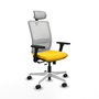 PIQUERAS Y CRESPO Silla de oficina Haches Amarillo y Blanco