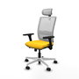 PIQUERAS Y CRESPO Silla de oficina Haches Amarillo y Blanco