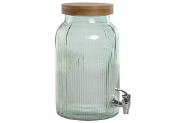 DKD Home Decor Dispensador Bebidas Azul Natural 18 x 31 x 18 cm