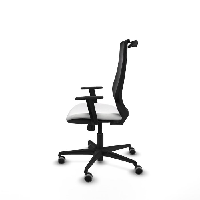 PIQUERAS Y CRESPO Silla de oficina Mardos con mecanismo Sincro, Blanco y Negro