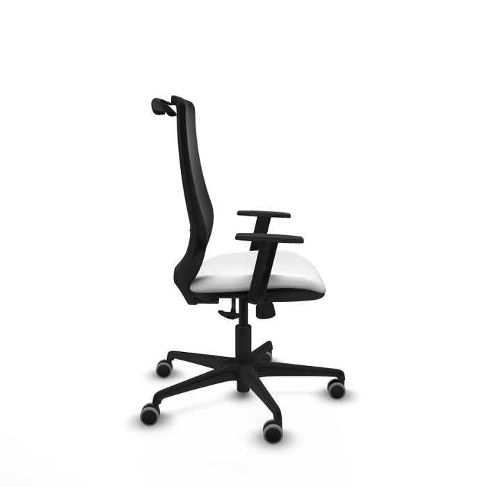 PIQUERAS Y CRESPO Silla de oficina Mardos con mecanismo Sincro, Blanco y Negro