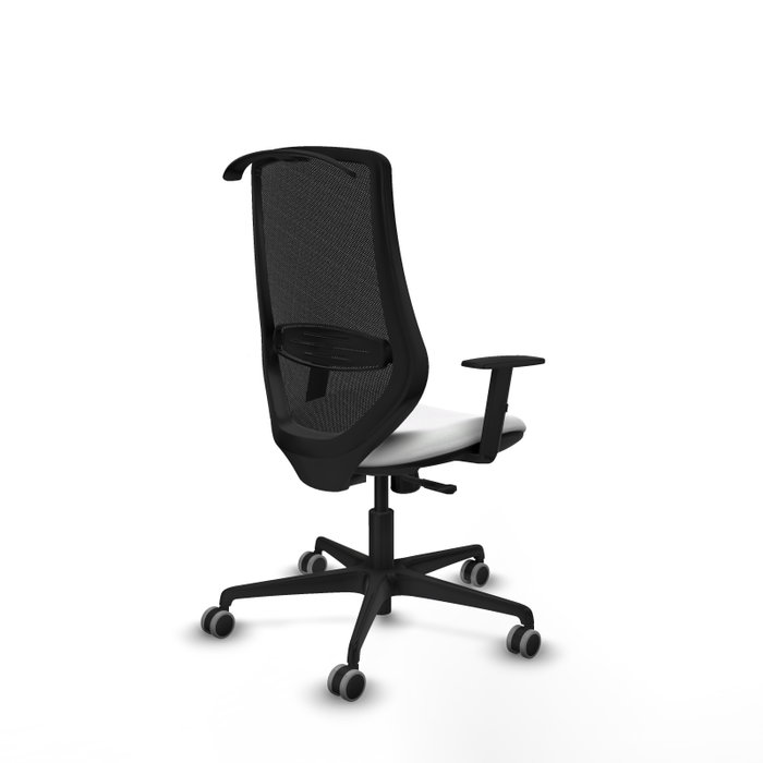 PIQUERAS Y CRESPO Silla de oficina Mardos con mecanismo Sincro, Blanco y Negro