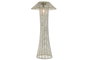 DKD Home Decor Lámpara Solar Terraza Y Jardín Blanco 35 x 76 x 35 cm