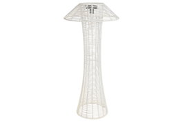 DKD Home Decor Lámpara Solar Terraza Y Jardín Blanco 35 x 76 x 35 cm