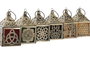 DKD Home Decor Farola Arabe Hamsa arbol de la vida Tribeca mandala Dorado Metal Cristal 6 x 10 x 6 cm (6 Unidades)
