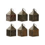 DKD Home Decor Farola Metal Hamsa Árbol de la Vida y Tribeca Mandala Surtido de 6 Unidades